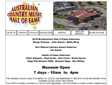 Tablet Screenshot of countrymusichalloffame.com.au